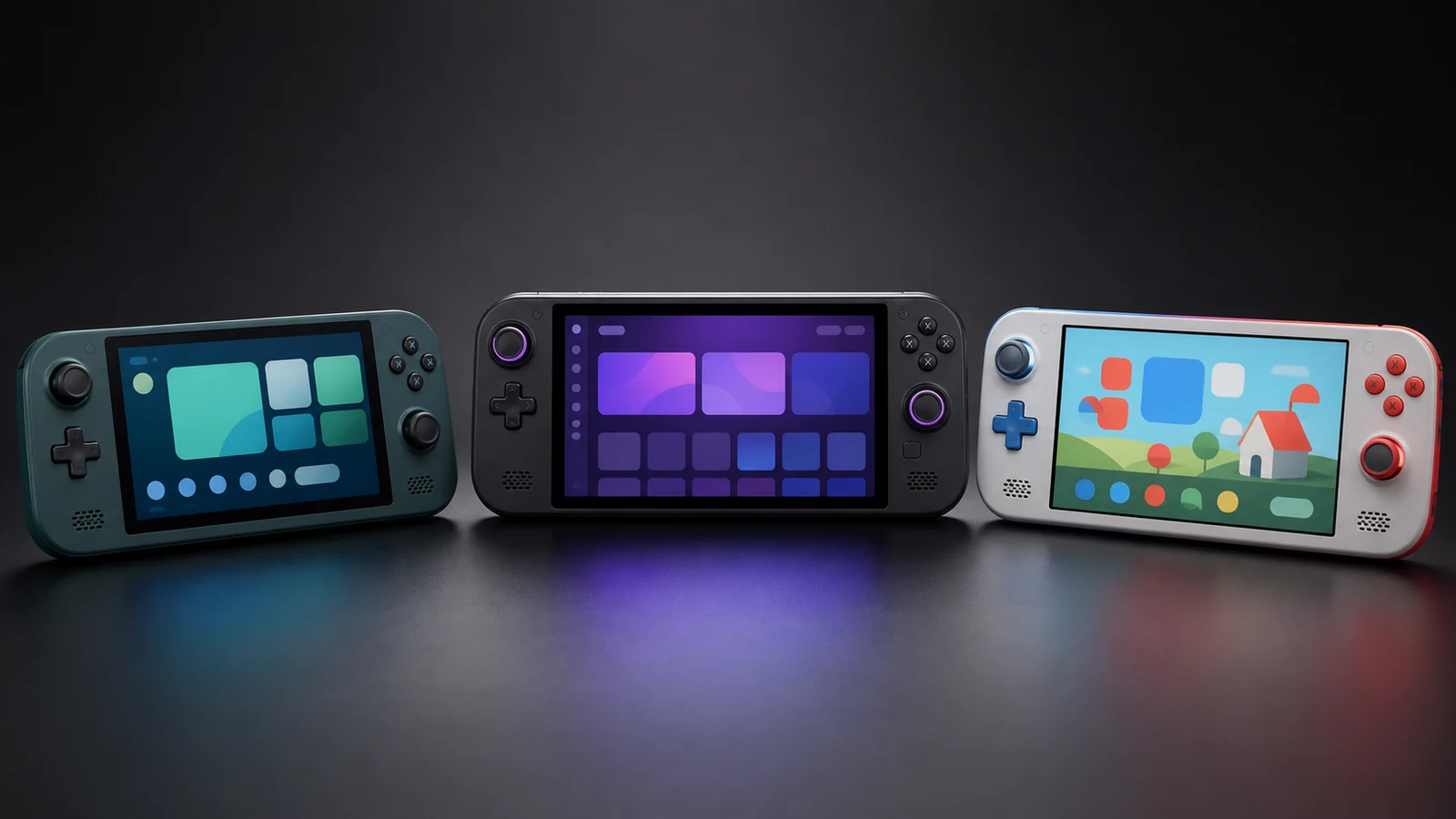 Srovnání herních handheldů se SteamOS Windows a konzolovým systémem